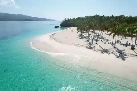 Samana corner beach and Cayo Levantado from Punta Cana