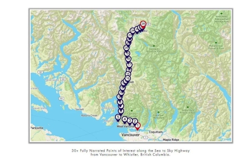 Zwischen Vancouver und Whistler: Smartphone-Audio-Fahrtour