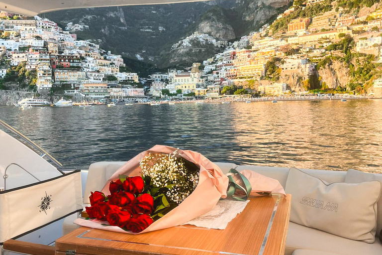 Positano: Unforgettable Sunset Marriage Proposal on a Yacht Marriage Proposal and Amalfi coast