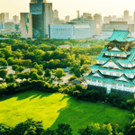Osaka: ingresso alla torre del castello / tour a piedi guidato