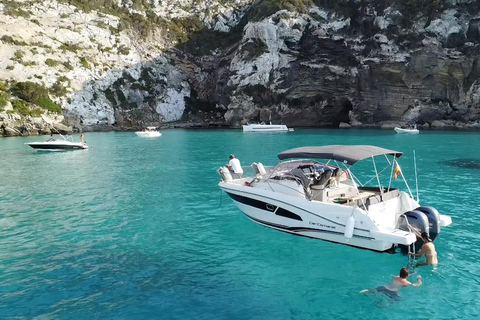 Ibiza: Ses Salines Beach Motorboat Tour with 4 Stops 4 Hours