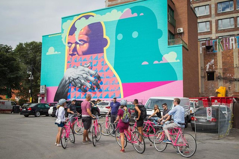 Icke-turistiska Montreal Pink Bike TourBortom cykelbanorna