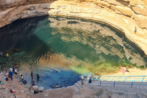 Shared Wadi Shab Trek, Swim, Cave, Beach & Sinkhole Tour