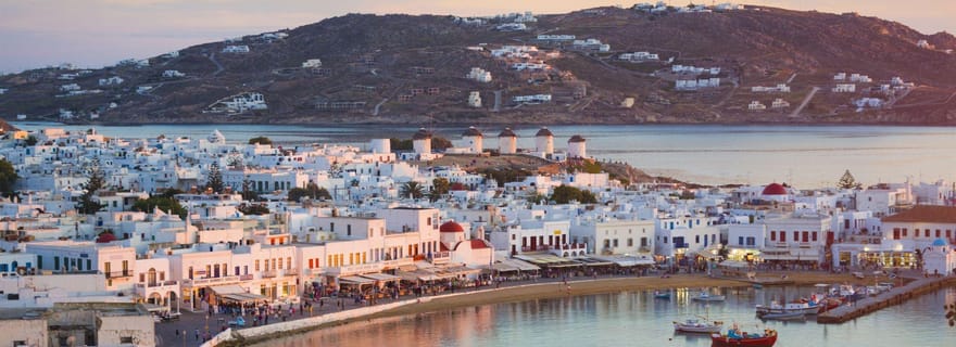 Promenade en petit groupe à Mykonos avec prise en charge au terminal de croisière