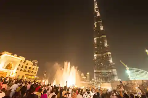 Dubai: Kvällstur med Burj Khalifa, fontänshow och marina