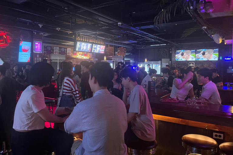 Séoul : Tournée des bars de Gangnam avec 3 shots et des tapas coréens