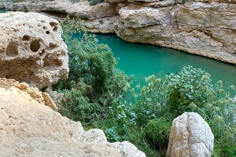 Muscat: całodniowa wycieczka do Wadi Shab z odbiorem z hotelu