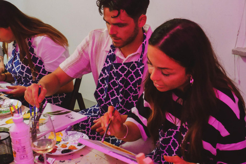 Lezione di pittura con Fine Wine &amp; Arts a RomaBrillo corso di pittura con Fine Wine &amp; Arts a Roma