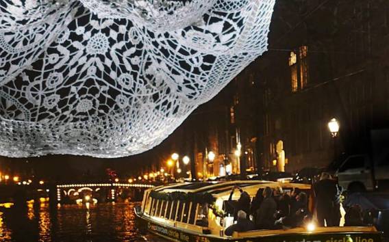 Amsterdam: Lichterfest Unesco-Kanalfahrt inkl. Getränk