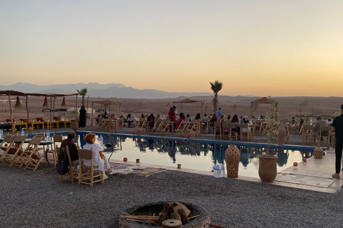 Dinner show in desert Agafay With Sunset Swiming Pool Camel