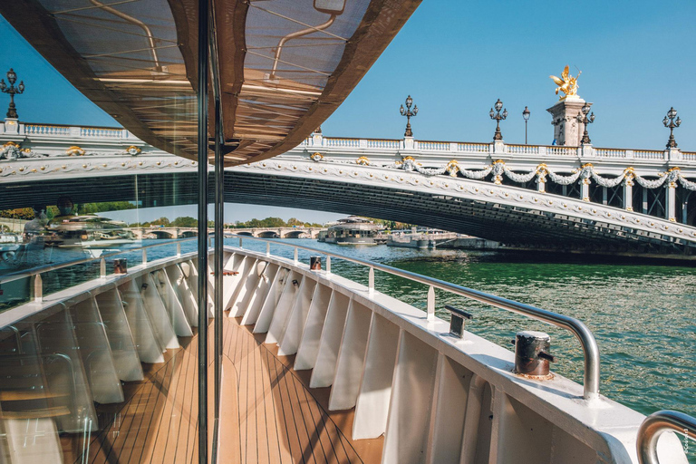 Paris : Croisière guidée sur la Seine avec champagneParis : Croisière guidée en direct avec champagne