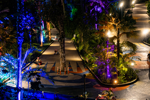 Phuket: Hanuman Luge Night Exclusive with Transfer or Dinner Luge 2 Rides + Dinner + Skywalk OR Luge Phone Head Mount