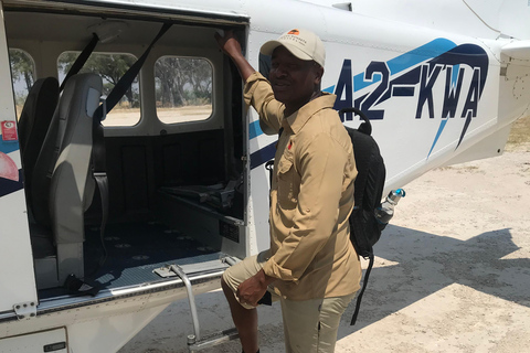 Maun: Vuelo panorámico al Delta del Okavango con servicio de recogida del hotelMaun: Vuelo panorámico por el Delta del Okavango con servicio de recogida del hotel