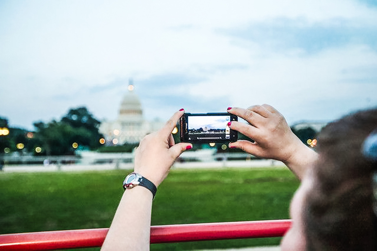 DC: Hop-On Hop-Off Sightseeing Tour by Open-top Bus 3-Day Ticket and Monuments Water Taxi Cruise