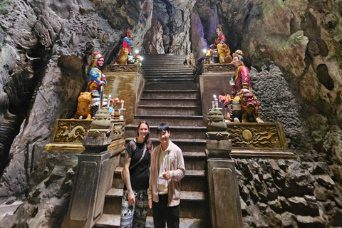 Montanha de mármore de Da Nang, ponte do dragão, passeio de mota pela praia