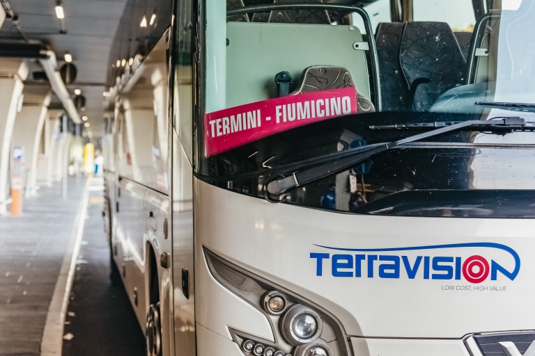 Rzym: Transfer na linii lotnisko Fiumicino - Roma TerminiAutobus z Roma Termini na lotnisko Fiumicino, w jedną stronę