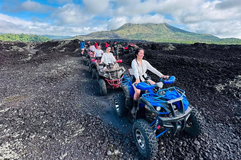 Bali: Mt Batur Black Lava ATV Quad Bike Adventure Tandem Quad Ride with Round Transfer