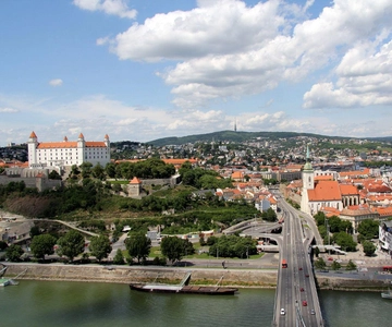 Budapest: Transfer to Prague via scenic Bratislava