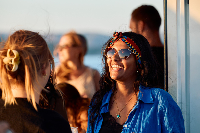 Ibiza: Formentera Boat and Bike Guide Tour +Sunset Party Gold Edition: Formentera Bike & Boat Adventure from Ibiza