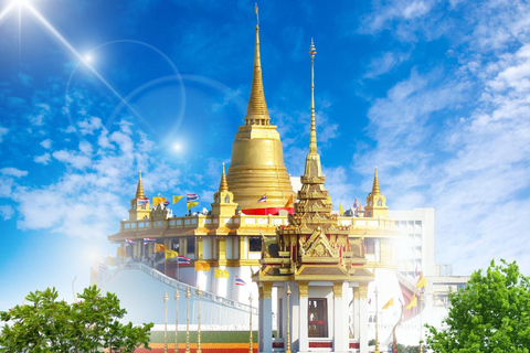 Bangkok: Wat Ratchanatdaram, Gouden Berg, &amp; Wat Trai Mit