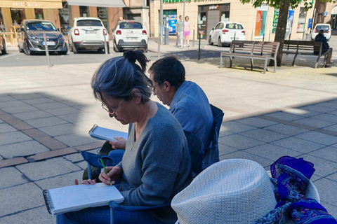 Outdoor sketching of the city of Paris Outdoor sketching in Paris