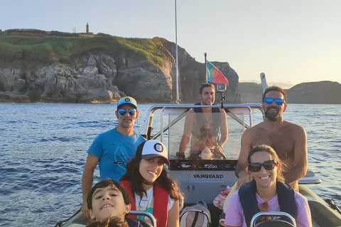 São Miguel: Sunset Boat Tour – Golden Light, Cliffs & Caves