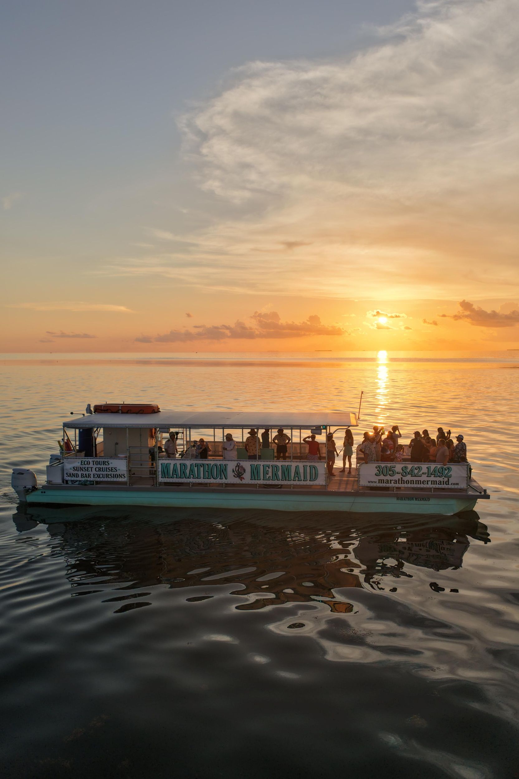 Florida: Champagner-Kreuzfahrt bei Sonnenuntergang auf der Marathon Mermaid