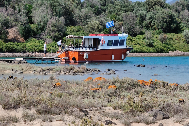 Athènes : excursion d&#039;une journée en bateau avec baignade et piscine thermaleAthènes : excursion d&#039;une journée en bateau vers les îles avec baignade