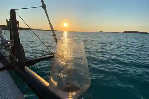 aperitivo al tramonto sul catamarano di Stintino burianaCharter