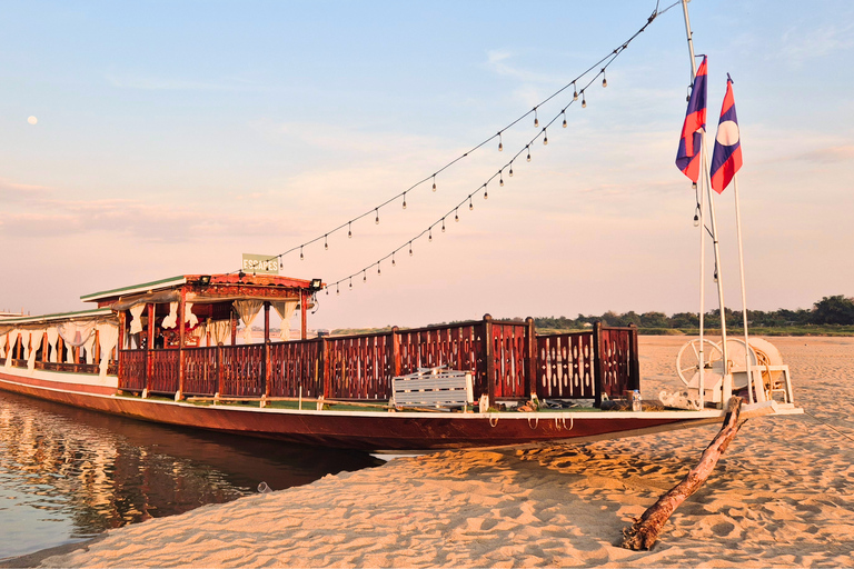 Vientiane: Mekong River Sunset Cruise with Snacks & Drinks