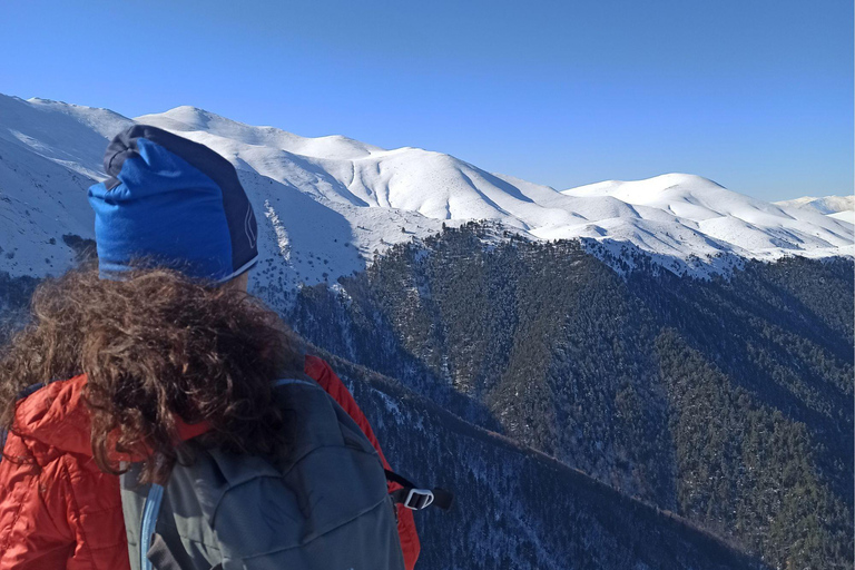 Snowshoeing tour to the peak Ostri Vrv on Jakupica mountain