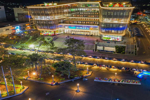 San Salvador: Zachód słońca nad Puerta del Diablo i historyczne centrum miastaSan Salvador: Zachód słońca nad Bramą Diabła i historycznym centrum miasta