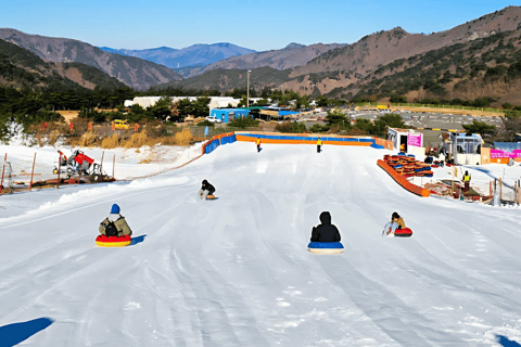 Busan: Eden Valley Ski Resort Tagestour mit AusrüstungsverleihSchlitten Tour (3Jahre▲)