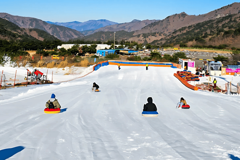 Busan: Eden Valley Ski Resort Day Trip with Equipment Rental Sled Tour (3years▲)