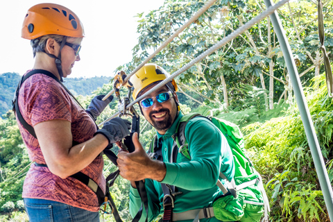 San Juan : Aventure Zipline Toro Verde avec transport