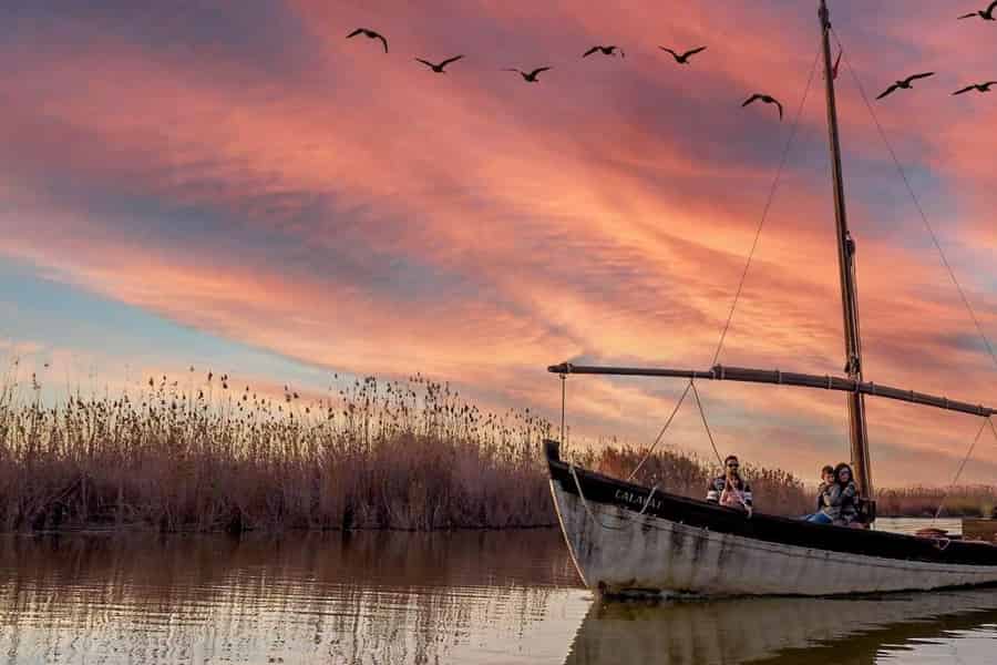 Natuurpark Albufera met boottocht bij zonsondergang