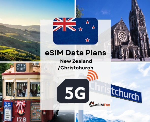 Christchurch :eSIM Internet Data Plan high-speed 4G/5G