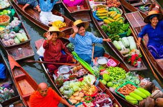 Bangkok: Schwimmender Markt, Zugmarkt & Tour durch den Großen Palast