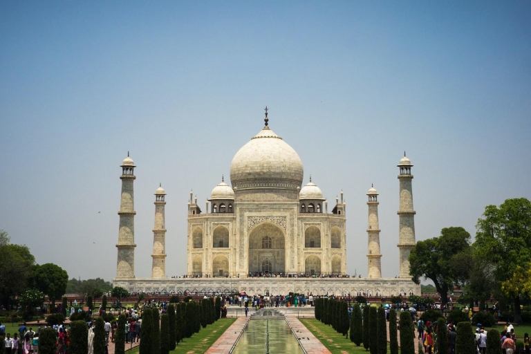 Visite du Taj Mahal au lever du soleil depuis Delhi en voitureVoiture Ac + Guide + Entrée