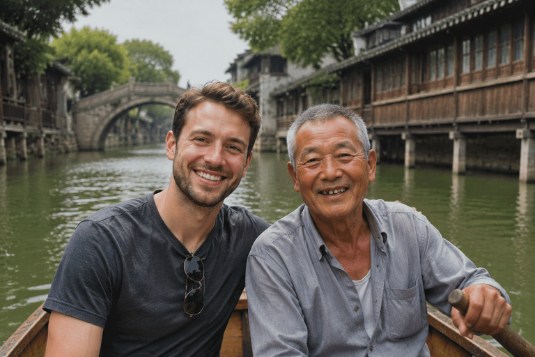 Wuzhen: Private Multilingual Guide Tour & Hotel Pick-Up West Gate Tour: French & German Guide + Hotel Transfer