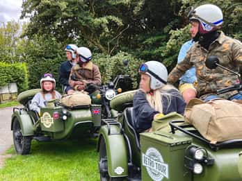 Bayeux : visite de 2 heures des plages du débarquement, en side-car d'époque