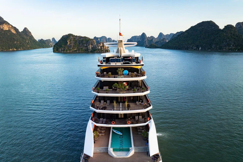 Ha Long Bay: Luxury Overnight Cruise 2D1N or 3D2N Ha Long Bay 3D2N & Shared Car Transfer