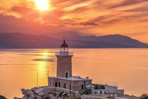 Athènes : Lac Vouliagmeni Corinthia, coucher de soleil et baignade dans l&#039;Héraion