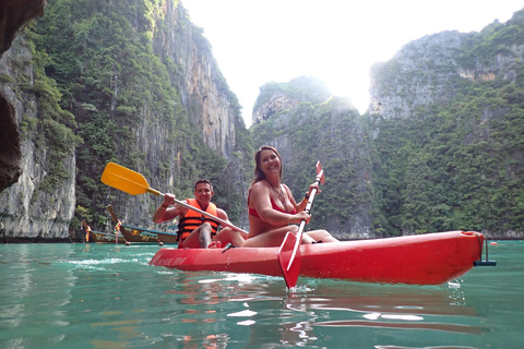 Koh Phi Phi : tour en bateau des pirates avec plongée en apnée et kayak