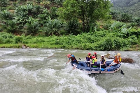 Phuket: Monkey Cave, Water Rafting, Waterfall & Zipline Tour