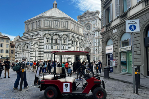 Florence: Private Guided Golf Cart Tour Senza Piazzale Michelangelo. Tour 1 ora.