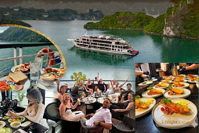Luxury Halong 2-Day 5 Star Cruise: Balcony, Bathtub Room Junior Suite with private balcony - 1st floor
