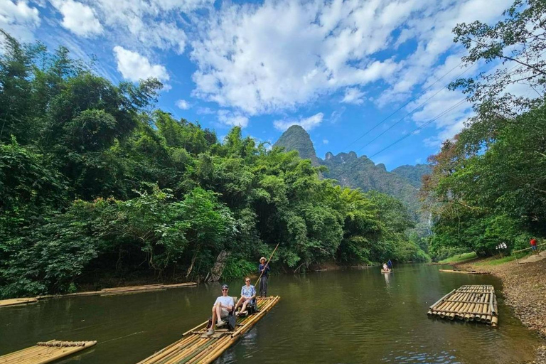 From Khao Lak: Bamboo Rafting & Jungle Trekking in Khao Sok Bamboo Rafting and Ethical Elephant Experience