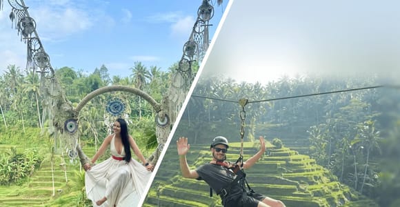 Ubud: Swing, Zipline & SkyBike Rice Terrace Adventure