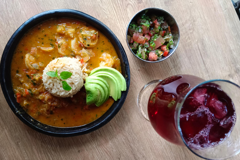 Aula de culinária tradicional colombiana do Pacífico